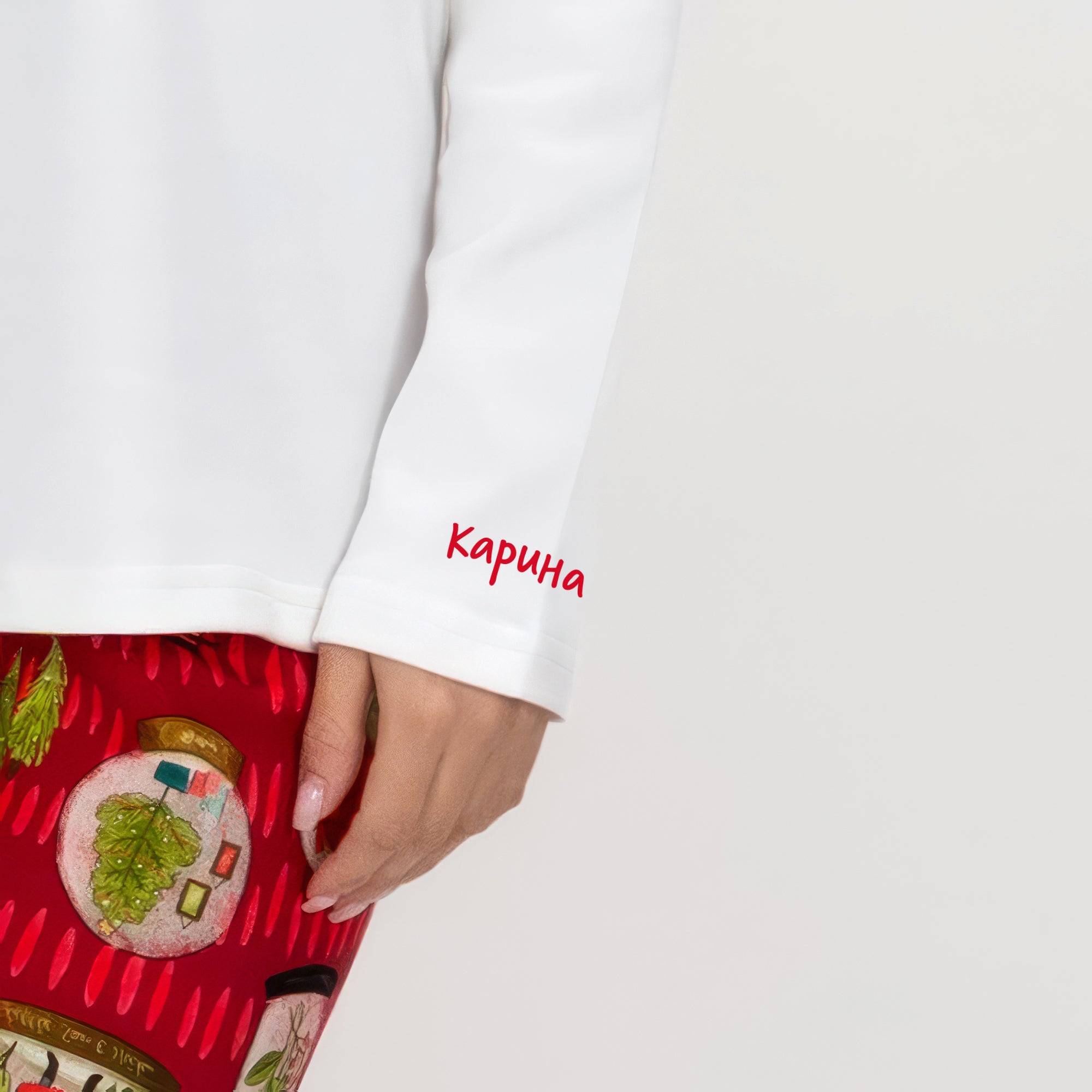 Детска Коледна пижама - Candies for Santa /екрю/